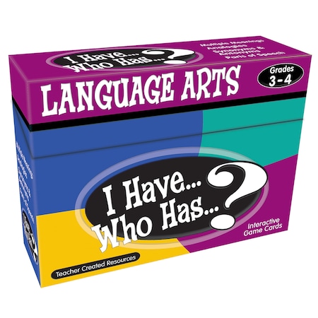 Teacher Created Resources I Have, Who Has Language Arts Game, Grade 3-4 TCR7816